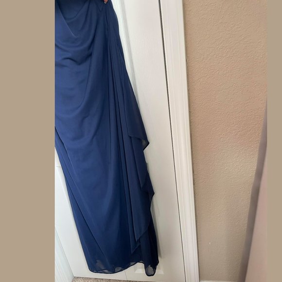 DB Studio Bridesmaids Dress with Illusion Neckline | Marine Size 12 - Picture 12 of 15